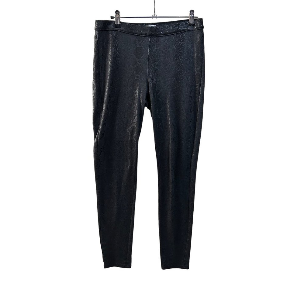 Jennifer Lopez black snake skin leggings Women’s size 6 1406